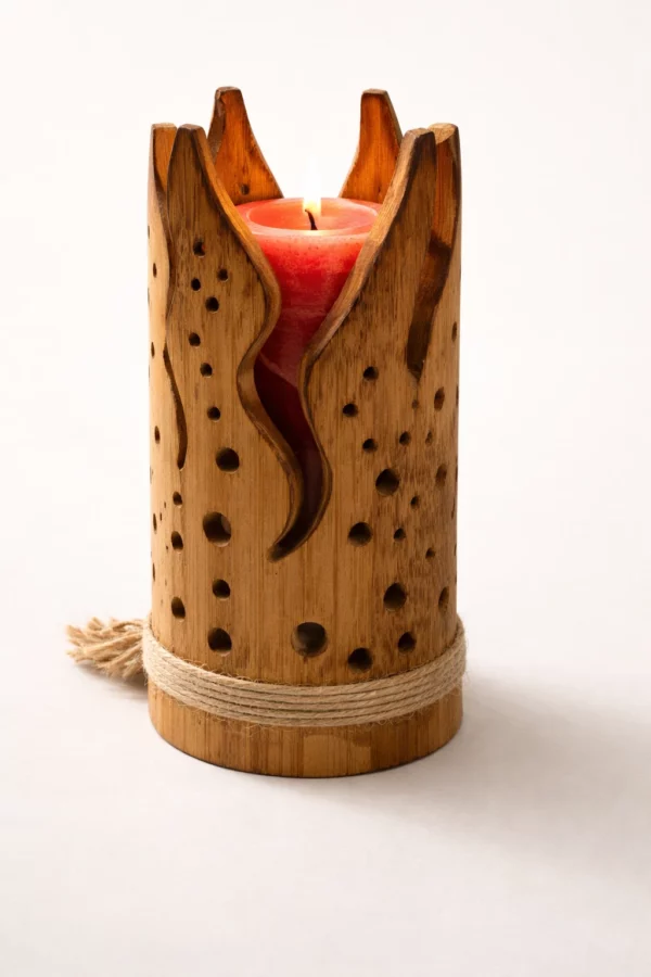 Premijum svećnjak od jadranskog bambusa ručne izrade