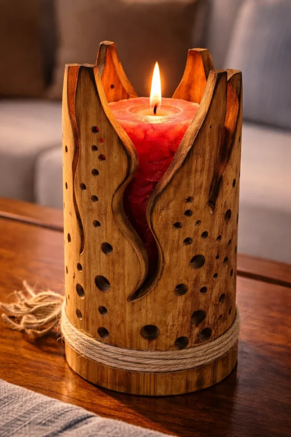 Premijum svećnjak od jadranskog bambusa ručne izrade