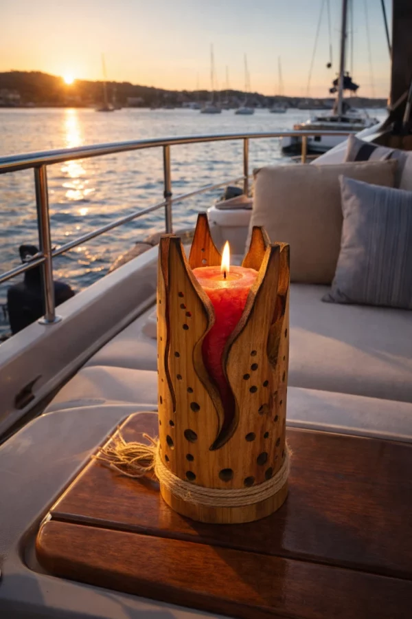 Premijum svećnjak od jadranskog bambusa ručne izrade