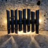 Exclusive Lamp Made from Rare Black Marble Bamboo