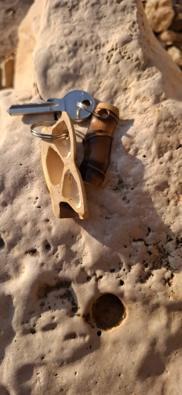 Парные брелоки из бамбука (2 шт.) — Нетонущие ключи для яхт и лодок